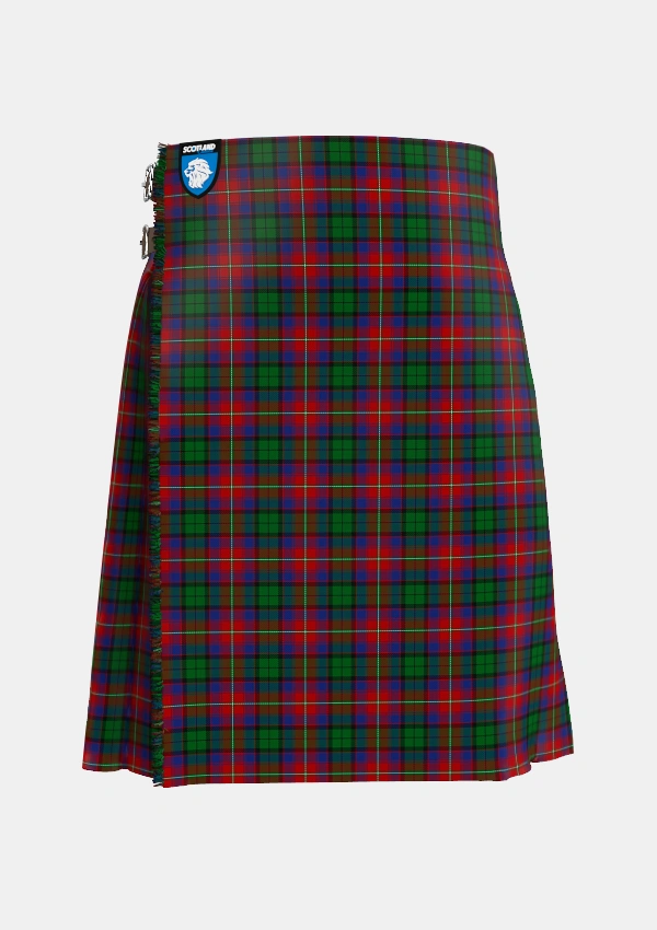 Traditional_Rattray_of_Lude_Tartan_1096_kilt_front_image_with_pleated_design_and_adjustable_buckles_for_men