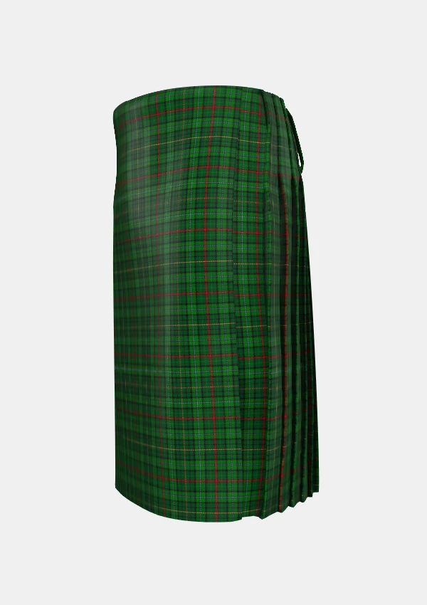 Traditional_Redmond_Tartan_kilt_11099_left_image_with_pleated_design_and_adjustable_buckles_for_men