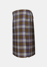 Traditional_Renfrew_Tartan_kilt_left_image_with_pleated_design_and_adjustable_buckles_for_men