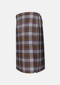 Traditional_Renfrew_Tartan_kilt_left_image_with_pleated_design_and_adjustable_buckles_for_men