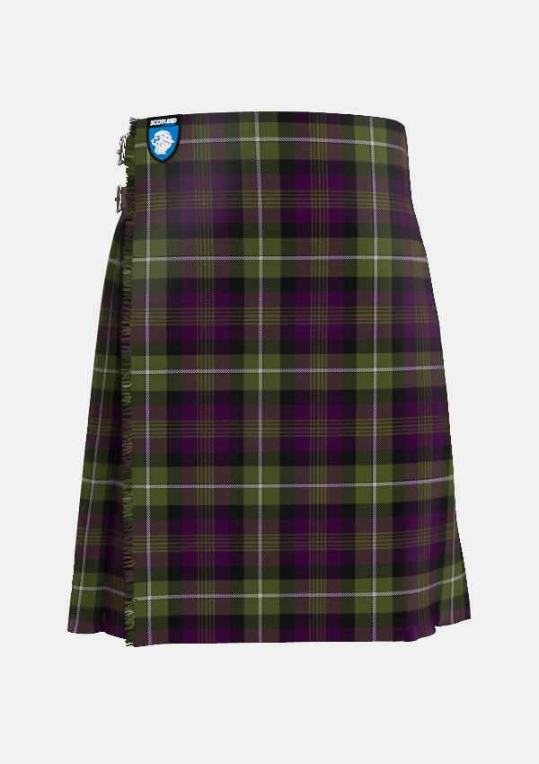 Traditional_Rennie_Tartan_kilt_716_front_image_with_pleated_design_and_adjustable_buckles_for_men
