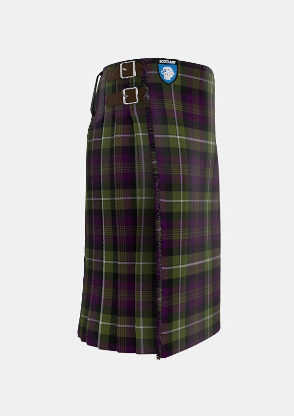 Traditional_Rennie_Tartan_kilt_716_right_image_with_pleated_design_and_adjustable_buckles_for_men