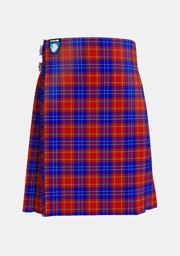 Traditional_Richardson_Tartan_kilt_5948_front_image_with_pleated_design_and_adjustable_buckles_for_men