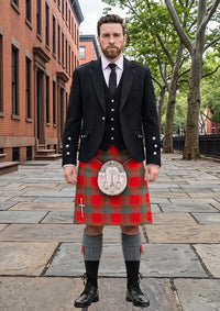 Traditional_Robertson_Red_Weathered_Kilt_and_Argyle_Jacket_Kilt_Outfit_front_image