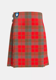 Traditional_Robertson_Red_Weathered_Tartan_kilt_front_image_with_pleated_design_and_adjustable_buckles_for_men