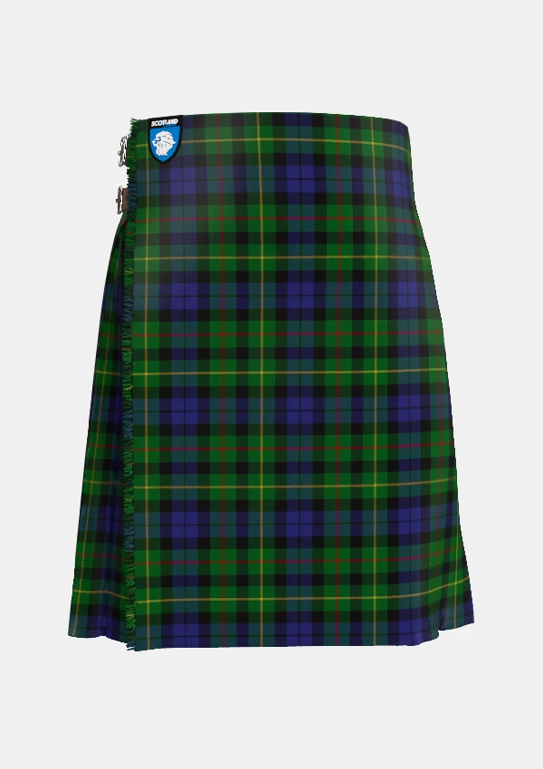 Traditional_Rollo_Tartan_kilt_1971_front_image_with_pleated_design_and_adjustable_buckles_for_men