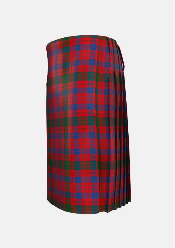 Traditional_Ross_5_Tartan_882_kilt_left_image_with_pleated_design_and_adjustable_buckles_for_men