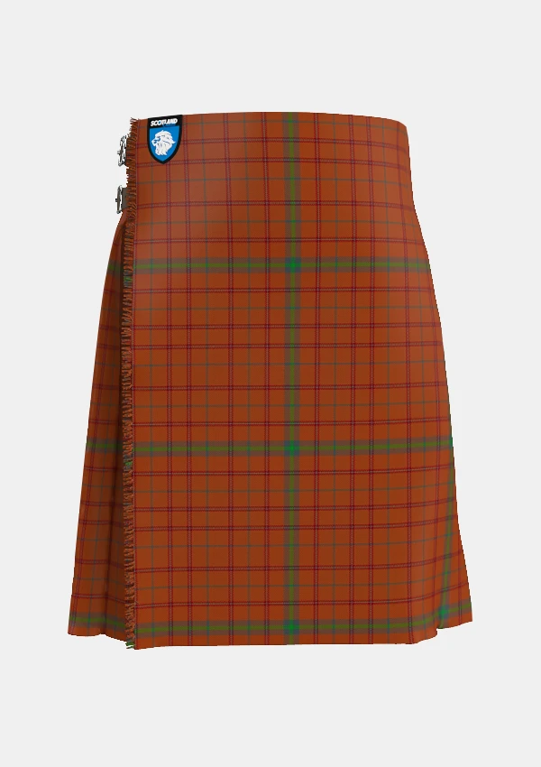 Traditional_Ross_David_Tartan_6103_kilt_front_image_with_pleated_design_and_adjustable_buckles_for_men