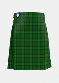 Traditional_Ross_Hunting_3_Tartan_757_kilt_front_image_with_pleated_design_and_adjustable_buckles_for_men