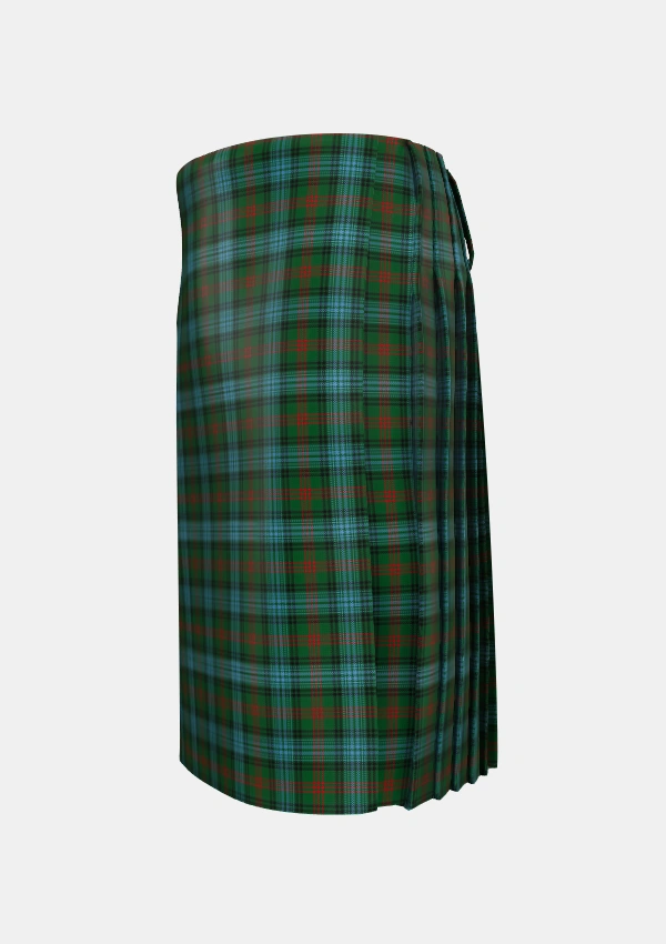 Traditional_Ross_Hunting_4_Tartan_710_kilt_left_image_with_pleated_design_and_adjustable_buckles_for_men