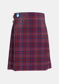 Traditional_Ruxton_Hunting_Tartan_2379_kilt_front_image_with_pleated_design_and_adjustable_buckles_for_men