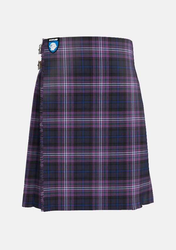 Traditional_Scotland_Forever_tartan_front_image_with_pleated_design_and_adjustable_buckles_for_men