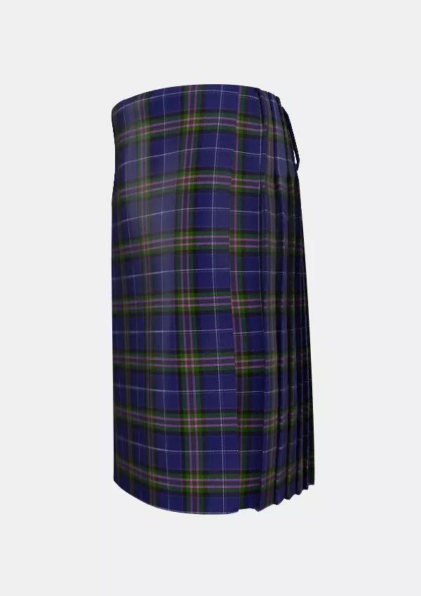 Traditional_Scotland_the_Brave_Tartan_2563_kilt_left_image_with_pleated_design_and_adjustable_buckles_for_men