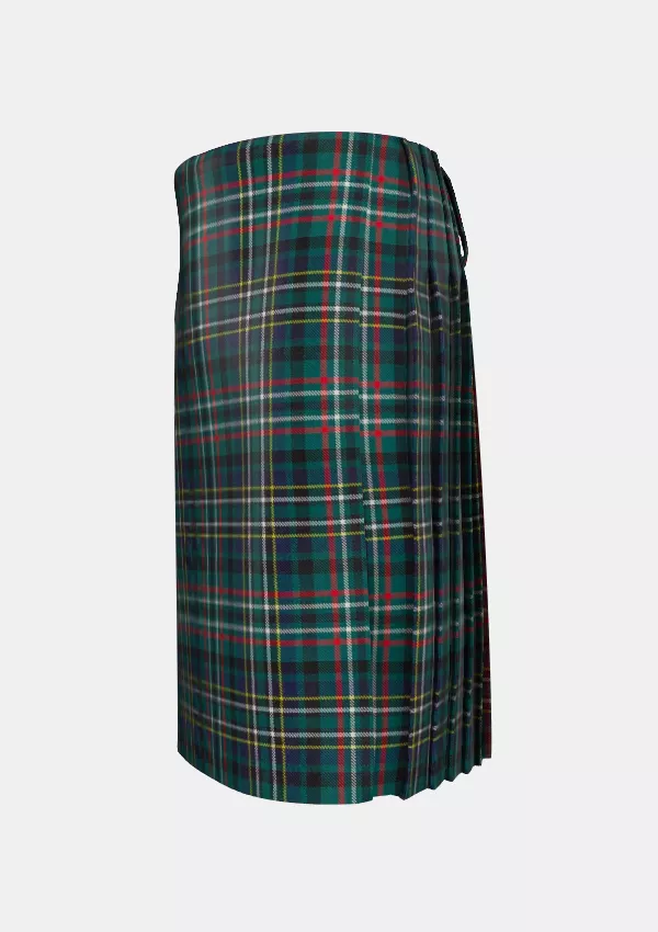 Traditional_Scott_Green_Modern_Tartan_kilt_left_image_with_pleated_design_and_adjustable_buckles_for_men