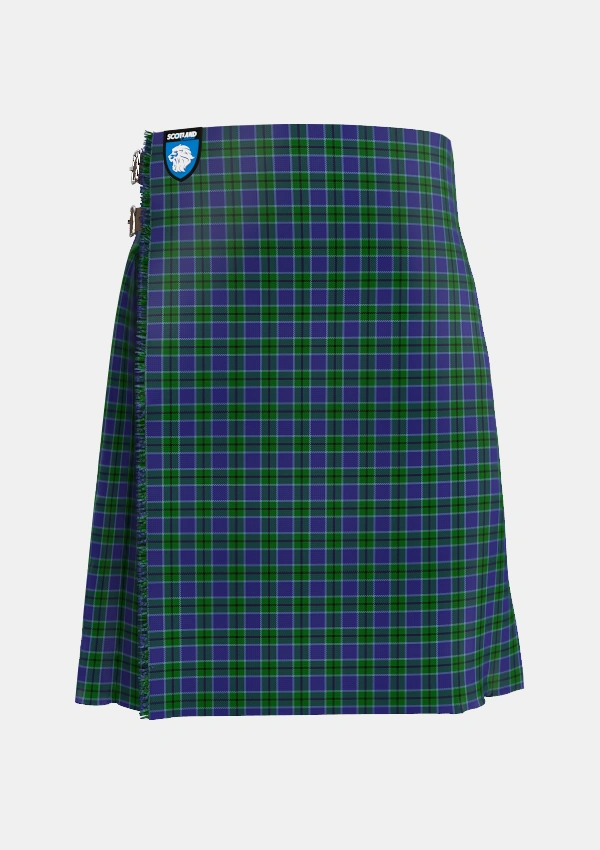 Traditional_Scott_Green_Sir_Walter_Tartan_50_kilt_front_image_with_pleated_design_and_adjustable_buckles_for_men