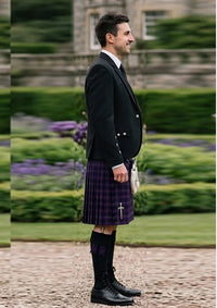 Traditional_Scottish_Heather_tartan_3909_Kilt_and_Argyle_Jacket_Kilt_Outfit_right_image