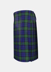 Traditional_Scottish_Rugby_Union_Tartan_kilt_2101_left_image_with_pleated_design_and_adjustable_buckles_for_men