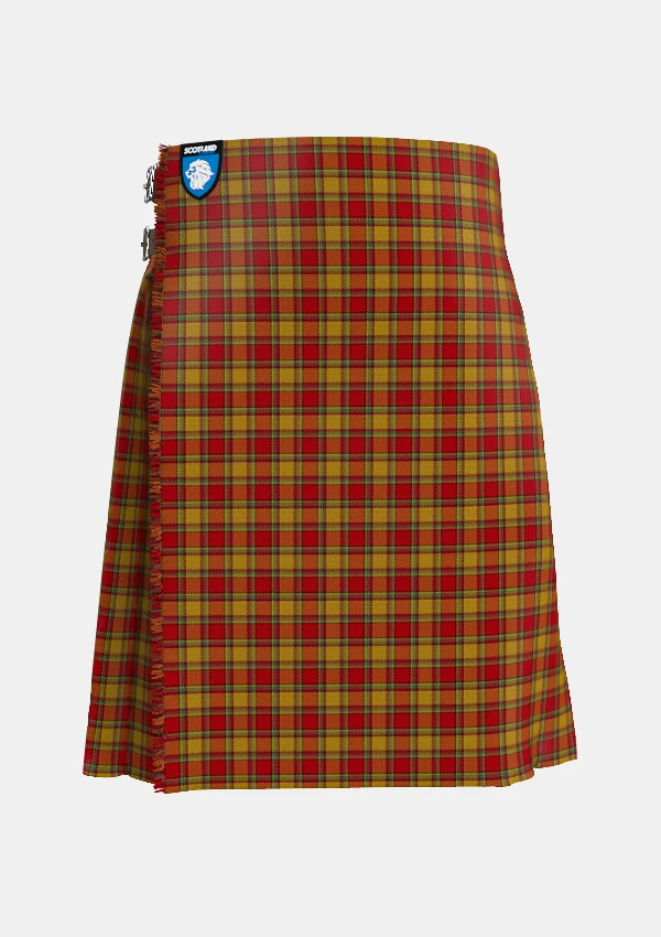 Traditional_Scrymgeour_Tartan_kilt_1627_front_image_with_pleated_design_and_adjustable_buckles_for_men
