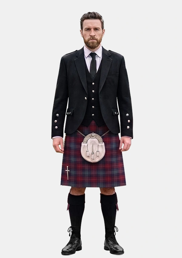 Traditional_Shields_J_Family_Tartan_Kilt_and_Argyle_Jacket_Kilt_Outfits_front_image