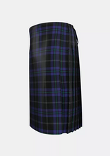 Traditional_Silver_Thistle_Tartan_6686_kilt_left_image_with_pleated_design_and_adjustable_buckles_for_men