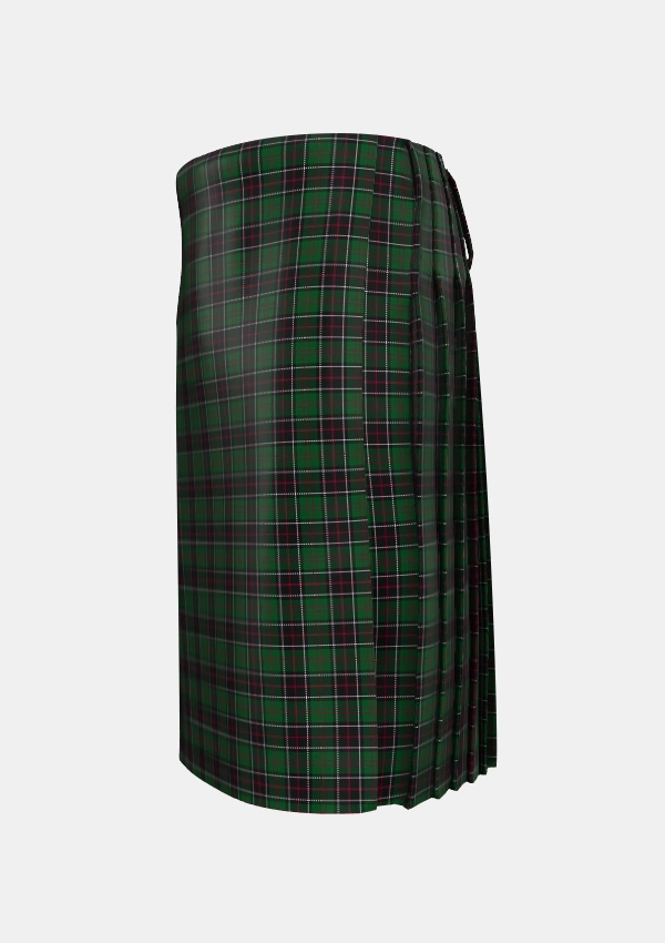 Traditional_Sinclair_Hunting_Tartan_965_kilt_left_image_with_pleated_design_and_adjustable_buckles_for_men