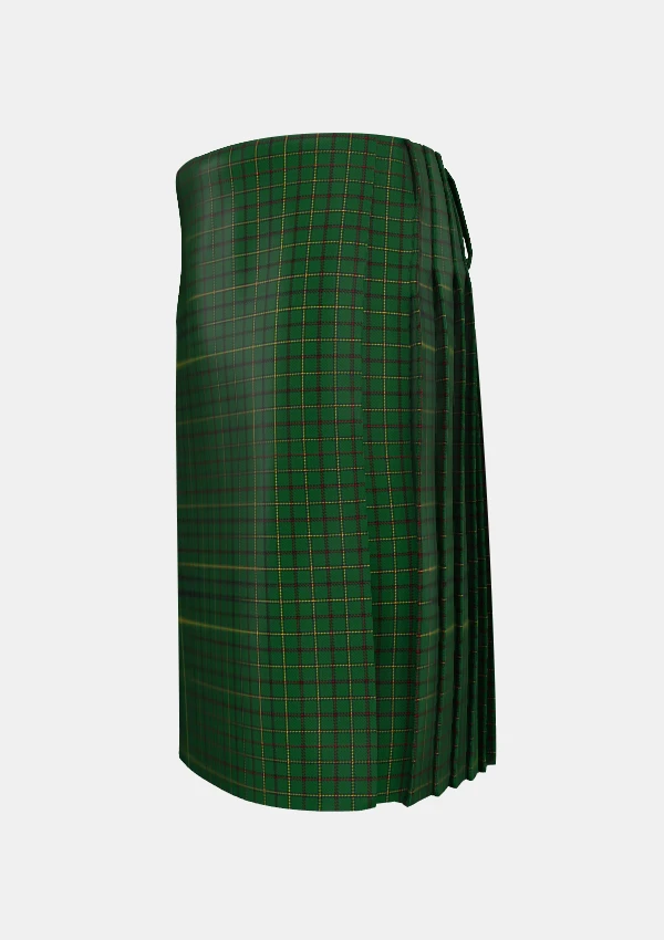 Traditional_Skene_Hunting_Tartan_kilt_1586_left_image_with_pleated_design_and_adjustable_buckles_for_men