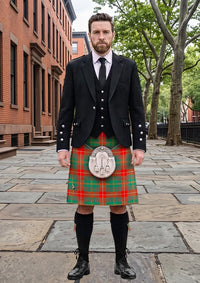 Traditional_Somerville_Ancient_Tartan_Kilt_and_Argyle_Jacket_Kilt_Outfit_front_image
