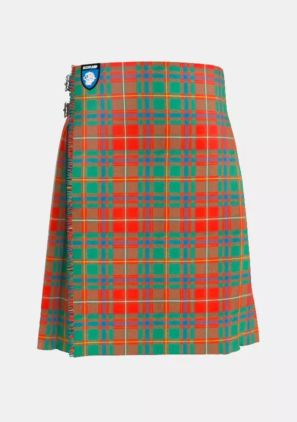 Traditional_Somerville_Ancient_Tartan_kilt_front_image_with_pleated_design_and_adjustable_buckles_for_men