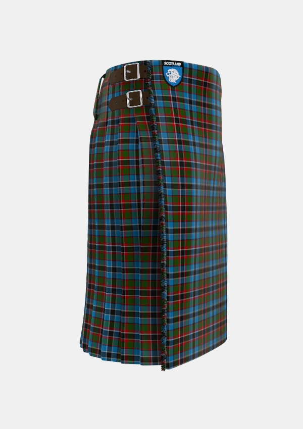 Traditional_Soutar_Souter_Tartan_3976_kilt_right_image_with_pleated_design_and_adjustable_buckles_for_men
