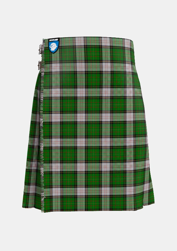 Traditional_Spanish_Shirt_Tartan_kilt_4399_front_image_with_pleated_design_and_adjustable_buckles_for_men
