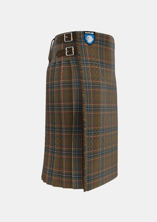 Traditional_Spencer_Tartan_kilt_5315_right_image_with_pleated_design_and_adjustable_buckles_for_men