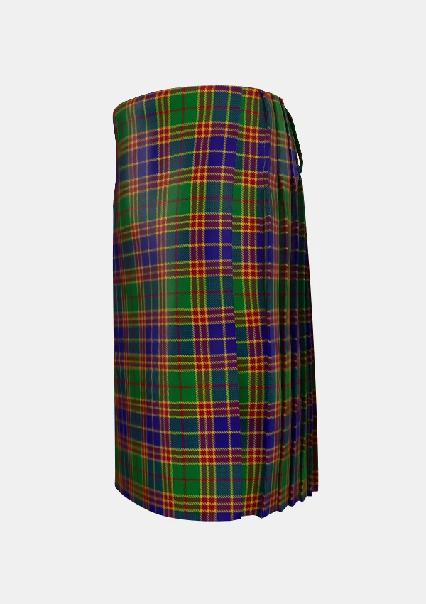 Traditional_Stevenson_tartan_left_image_with_pleated_design_and_adjustable_buckles_for_men