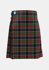 Traditional_Stewart_Black_3_Tartan_1073_kilt_front_image_with_pleated_design_and_adjustable_buckles_for_men