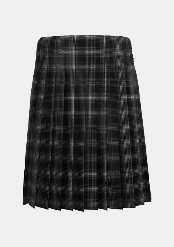Traditional_Stewart_Mourning_1880_Tartan_1126_kilt_back_image_with_pleated_design_and_adjustable_buckles_for_men