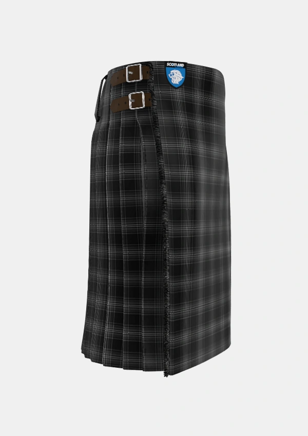 Traditional_Stewart_Mourning_1880_Tartan_1126_kilt_right_image_with_pleated_design_and_adjustable_buckles_for_men