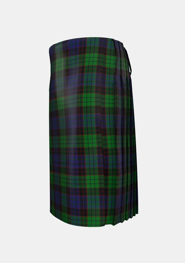 Traditional_Stewart_Old_Tartan_kilt_319_left_image_with_pleated_design_and_adjustable_buckles_for_men