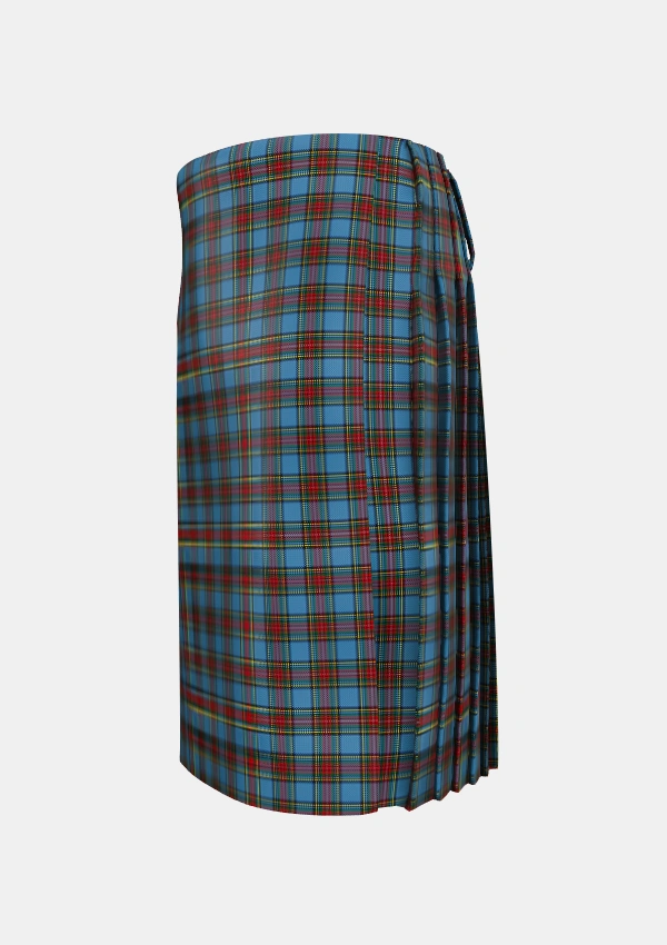 Traditional_Stewart_Royal_Blue_Tartan_55_kilt_left_image_with_pleated_design_and_adjustable_buckles_for_men