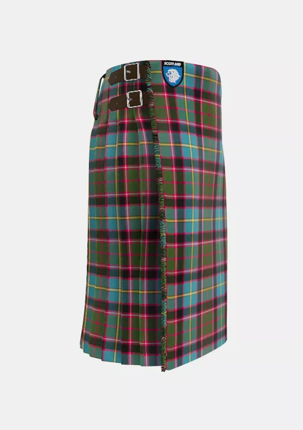 Traditional_Stirling_Bannockburn_Tartan_kilt_right_image_with_pleated_design_and_adjustable_buckles_for_men