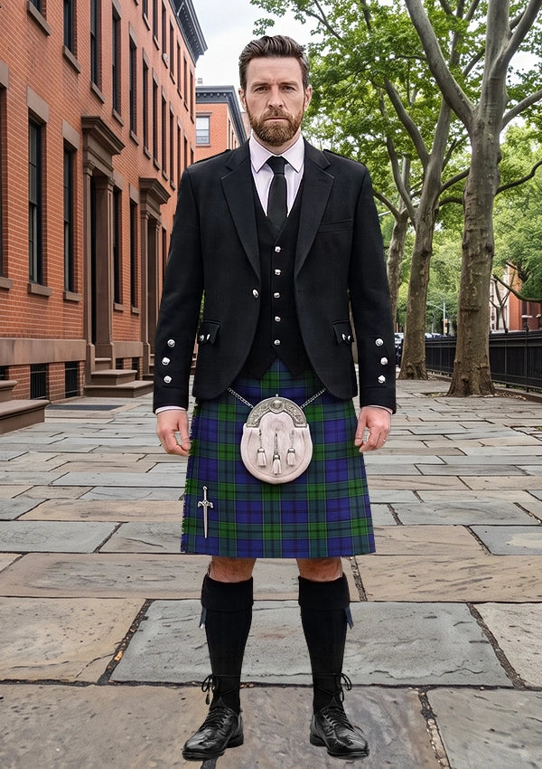 Traditional_Strachan_Tartan_2601_Kilt_and_Argyle_Jacket_Kilt_Outfit_front_image