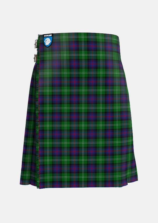 Traditional_Sutherland_2_Tartan_930_kilt_front_image_with_pleated_design_and_adjustable_buckles_for_men