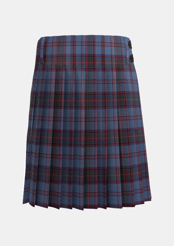 Traditional_Taggart_Tartan_kilt_10003_back_image_with_pleated_design_and_adjustable_buckles_for_men