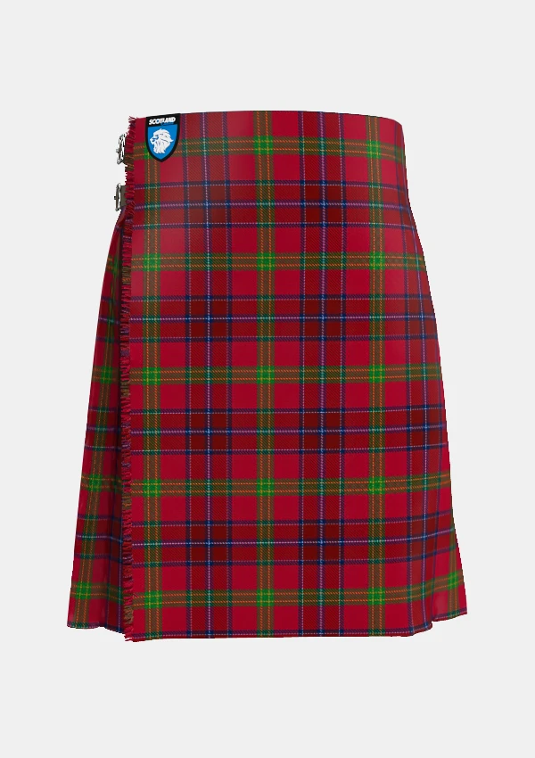 Traditional_Telfer_Tartan_kilt_front_image_with_pleated_design_and_adjustable_buckles_for_men