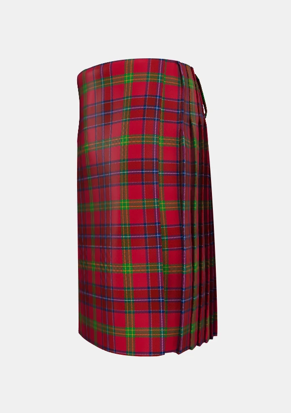 Traditional_Telfer_Tartan_kilt_left_image_with_pleated_design_and_adjustable_buckles_for_men