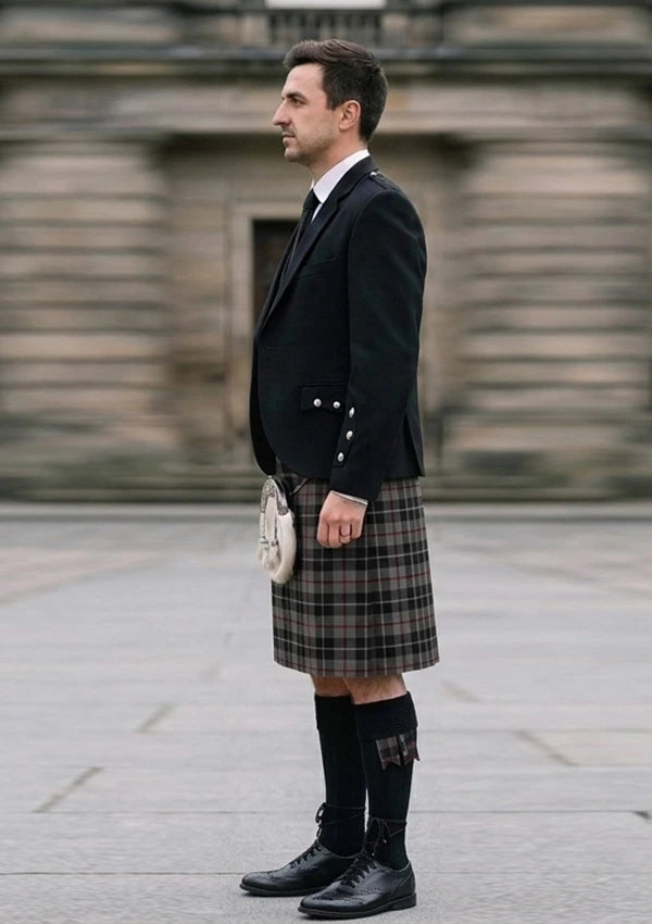Traditional_Thompson_Grey_Tartan_3597_Kilt_and_Argyle_Jacket_Kilt_Outfit_left_image