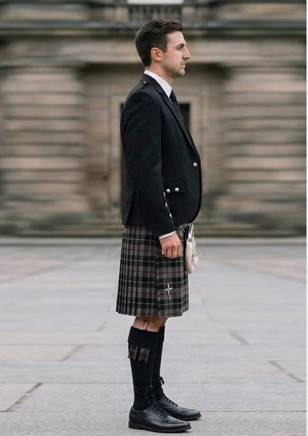 Traditional_Thompson_Grey_Tartan_3597_Kilt_and_Argyle_Jacket_Kilt_Outfit_right_image