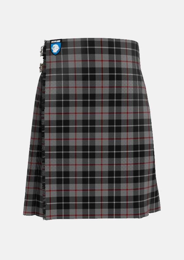 Traditional_Thompson_Grey_Tartan_3597_kilt_front_image_with_pleated_design_and_adjustable_buckles_for_men