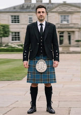 Traditional_Thomson_Dress_Blue_Tartan_Kilt_and_Argyle_Jacket_Kilt_Outfit_front_image
