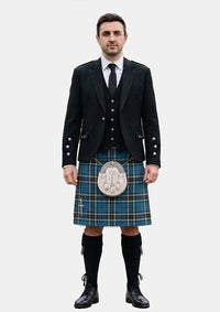Traditional_Thomson_Dress_Blue_Tartan_Kilt_and_Argyle_Jacket_Kilt_Outfits_front_image