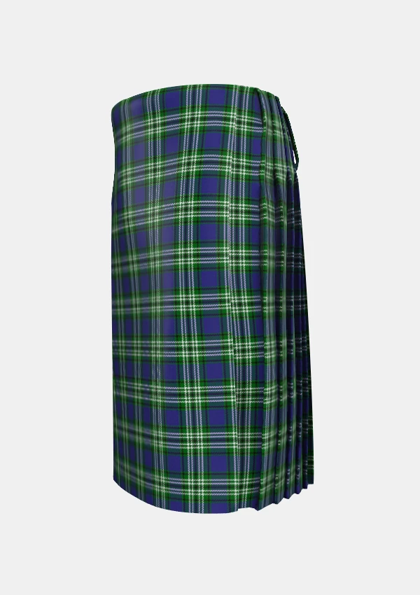 Traditional_Tweedside_Hunting_Tartan_kilt_left_image_with_pleated_design_and_adjustable_buckles_for_men