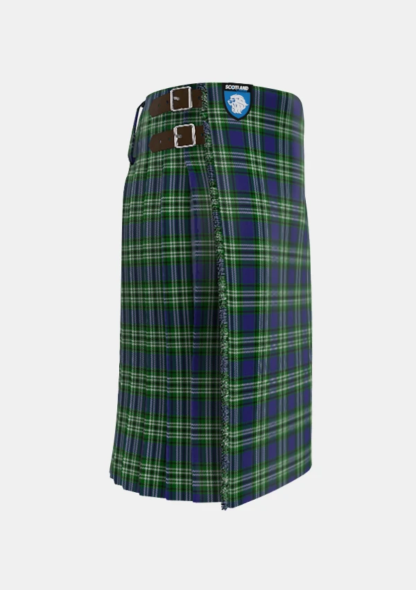 Traditional_Tweedside_Hunting_Tartan_kilt_right_image_with_pleated_design_and_adjustable_buckles_for_men